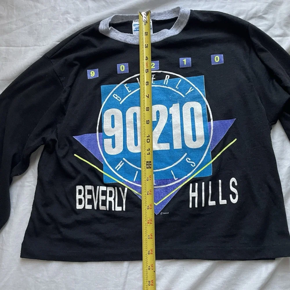 Vintage 90s Beverly Hills 90210‎ Black and Gray Pajama Set, L